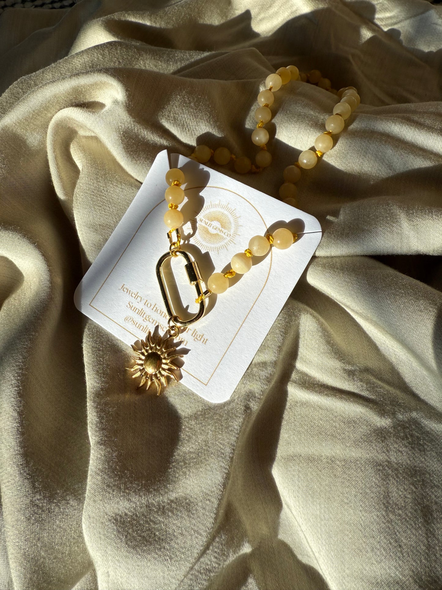 Yellow Jade Necklace
