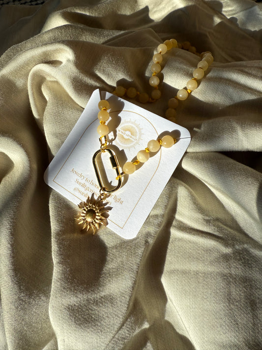 Yellow Jade Necklace