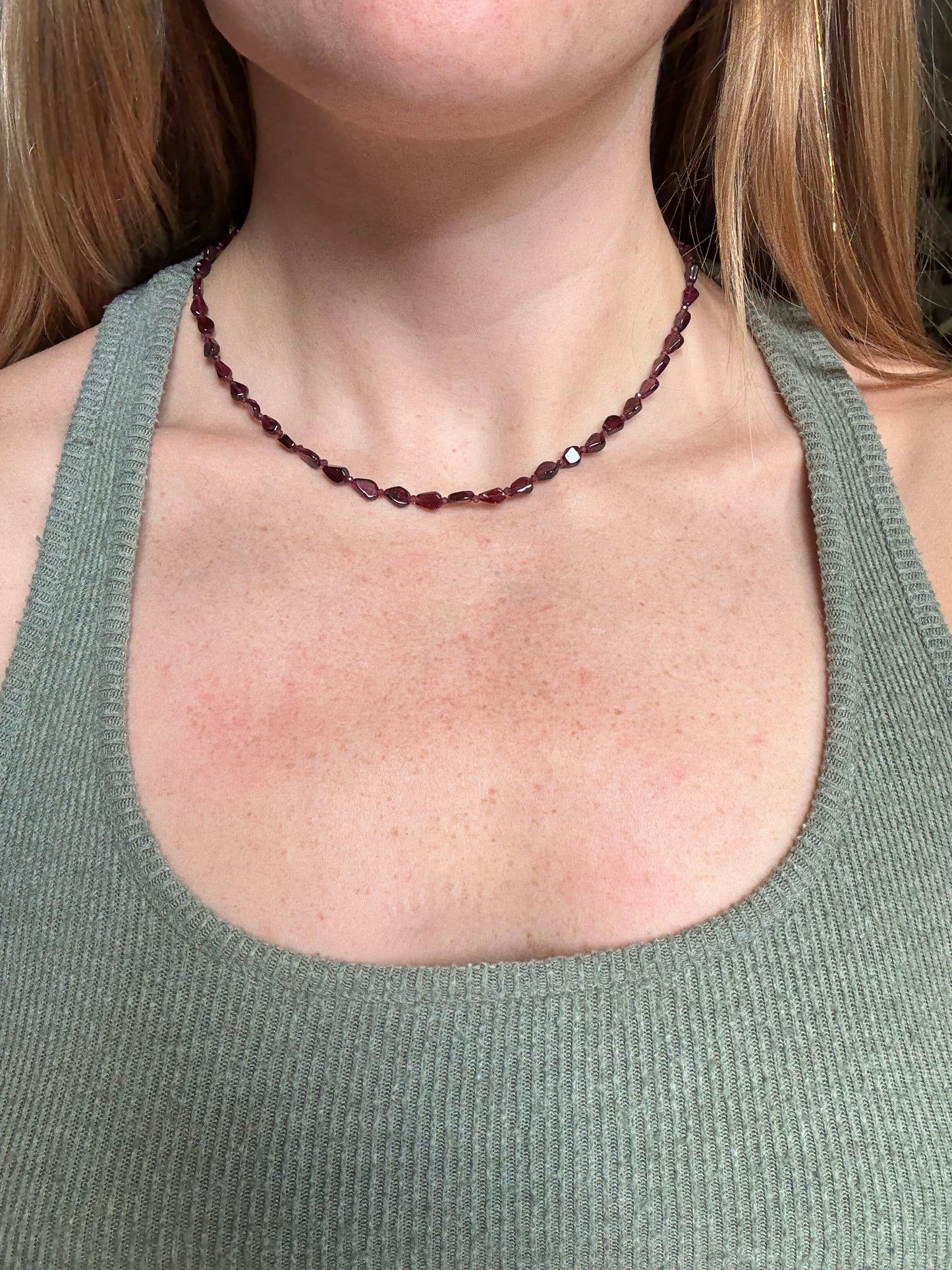 Garnet Strength Necklace