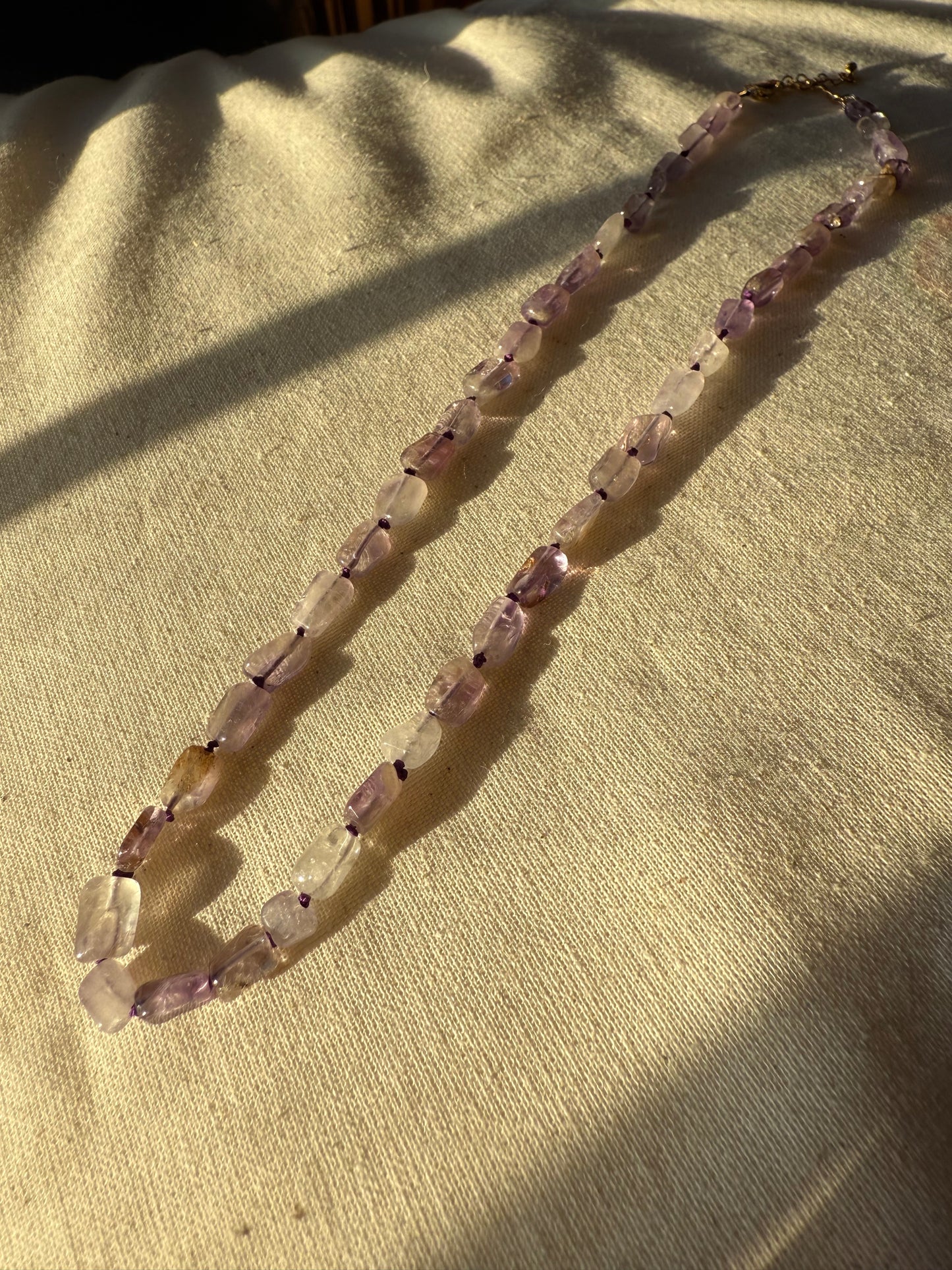 Amethyst Rectangle Necklace