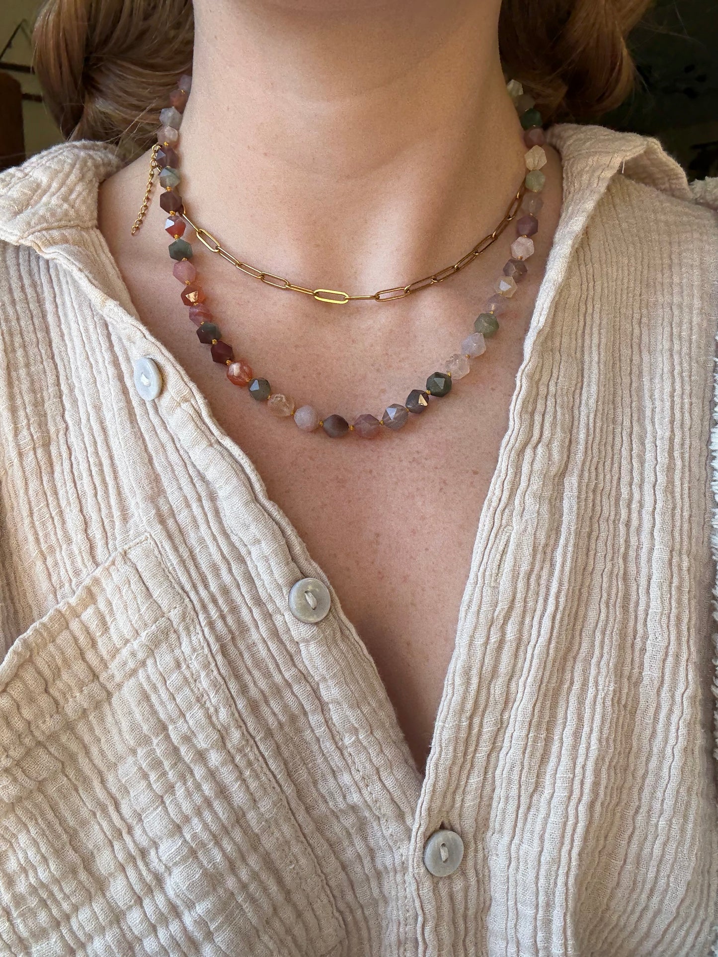 Agate Yellow Necklace