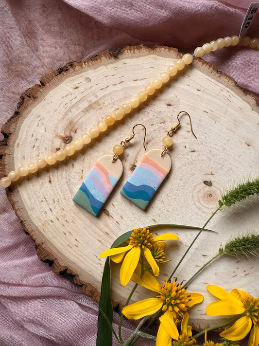 Blue Ridge at Sunset Earrings