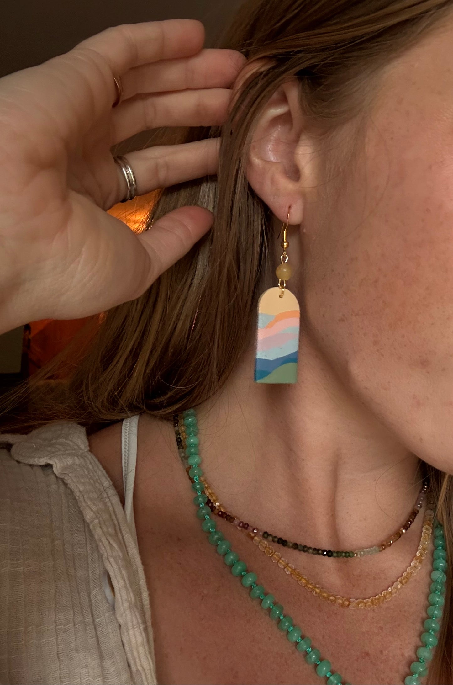 Blue Ridge at Sunset Earrings