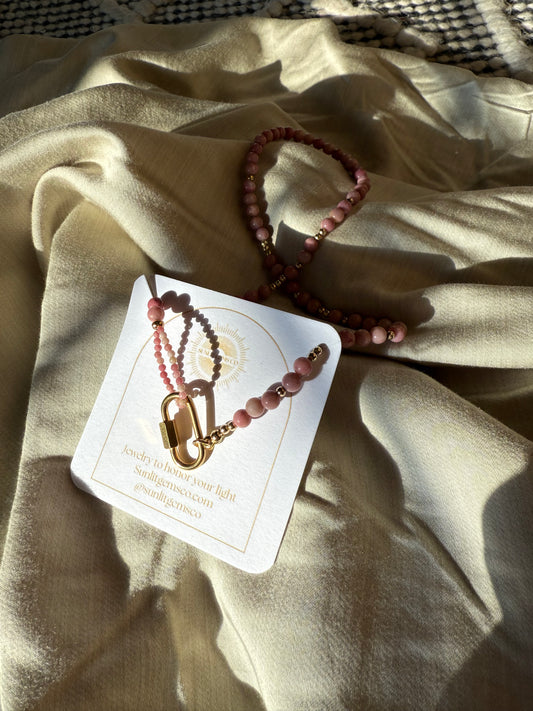 Rhodonite Carabiner