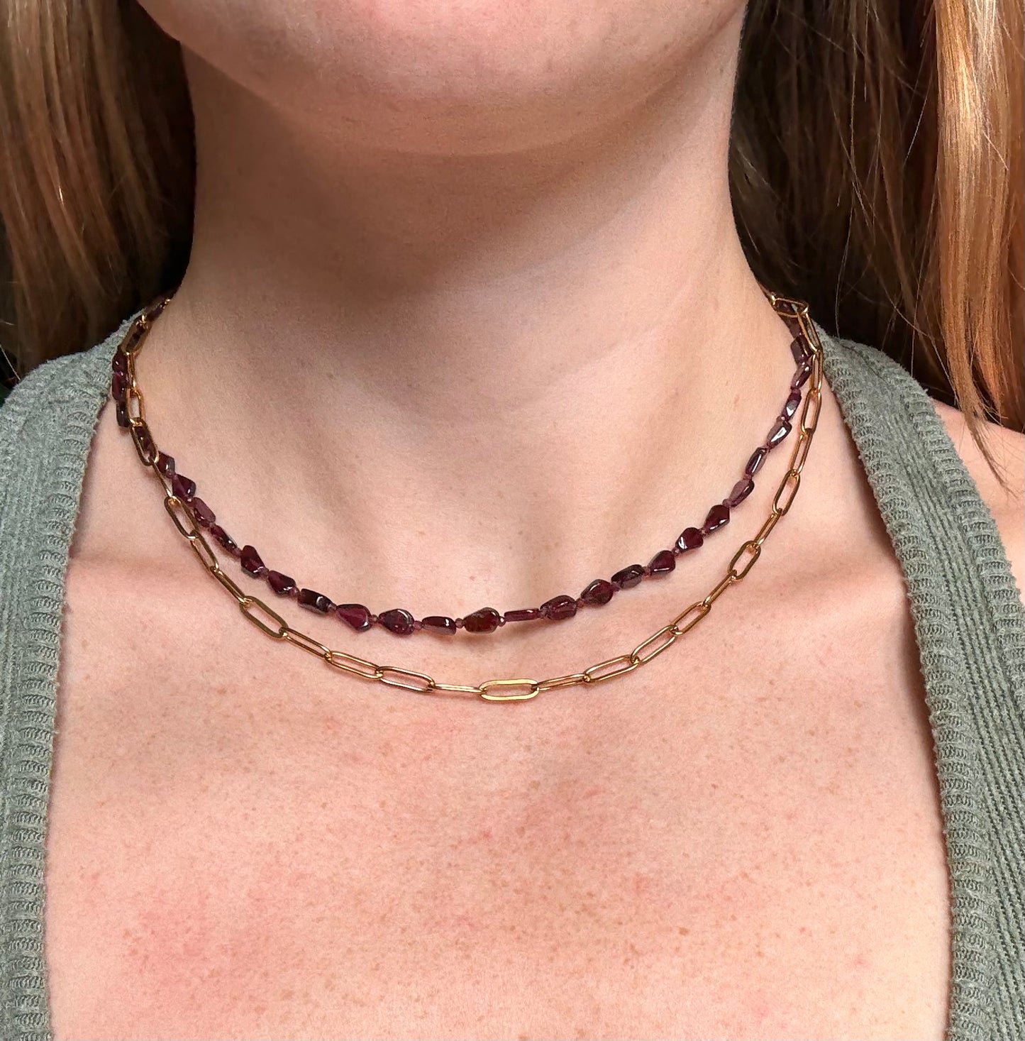 Garnet Strength Necklace