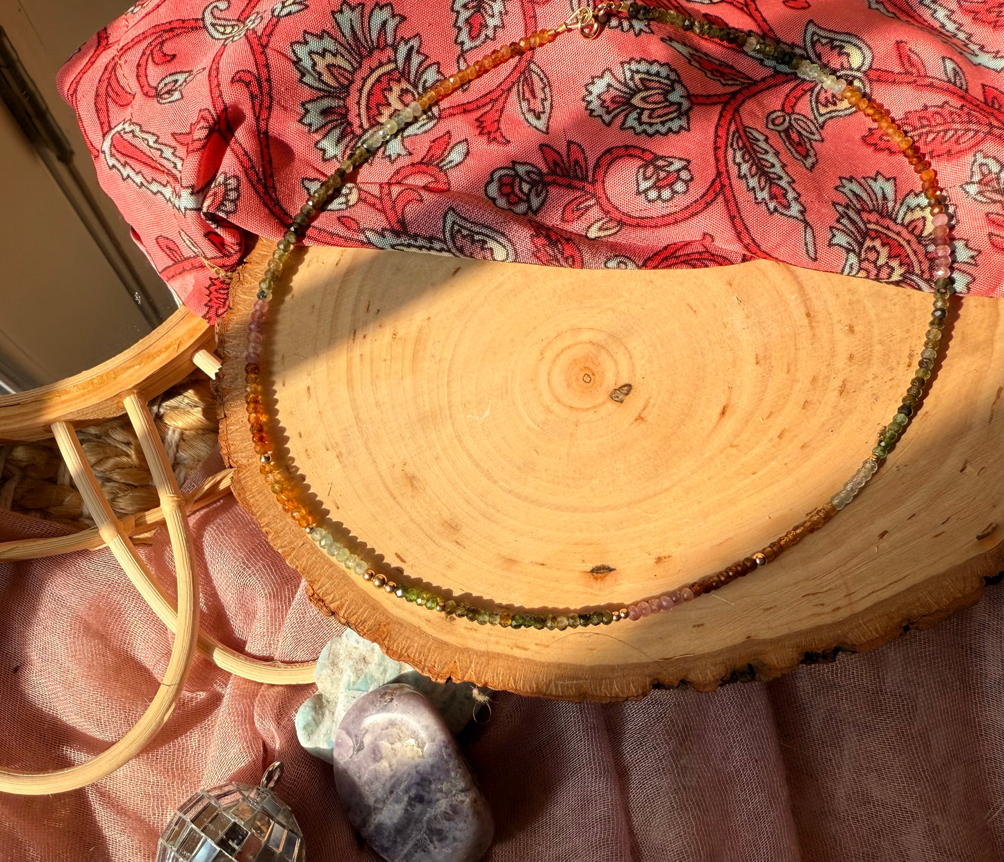 Watermelon Tourmaline Necklace