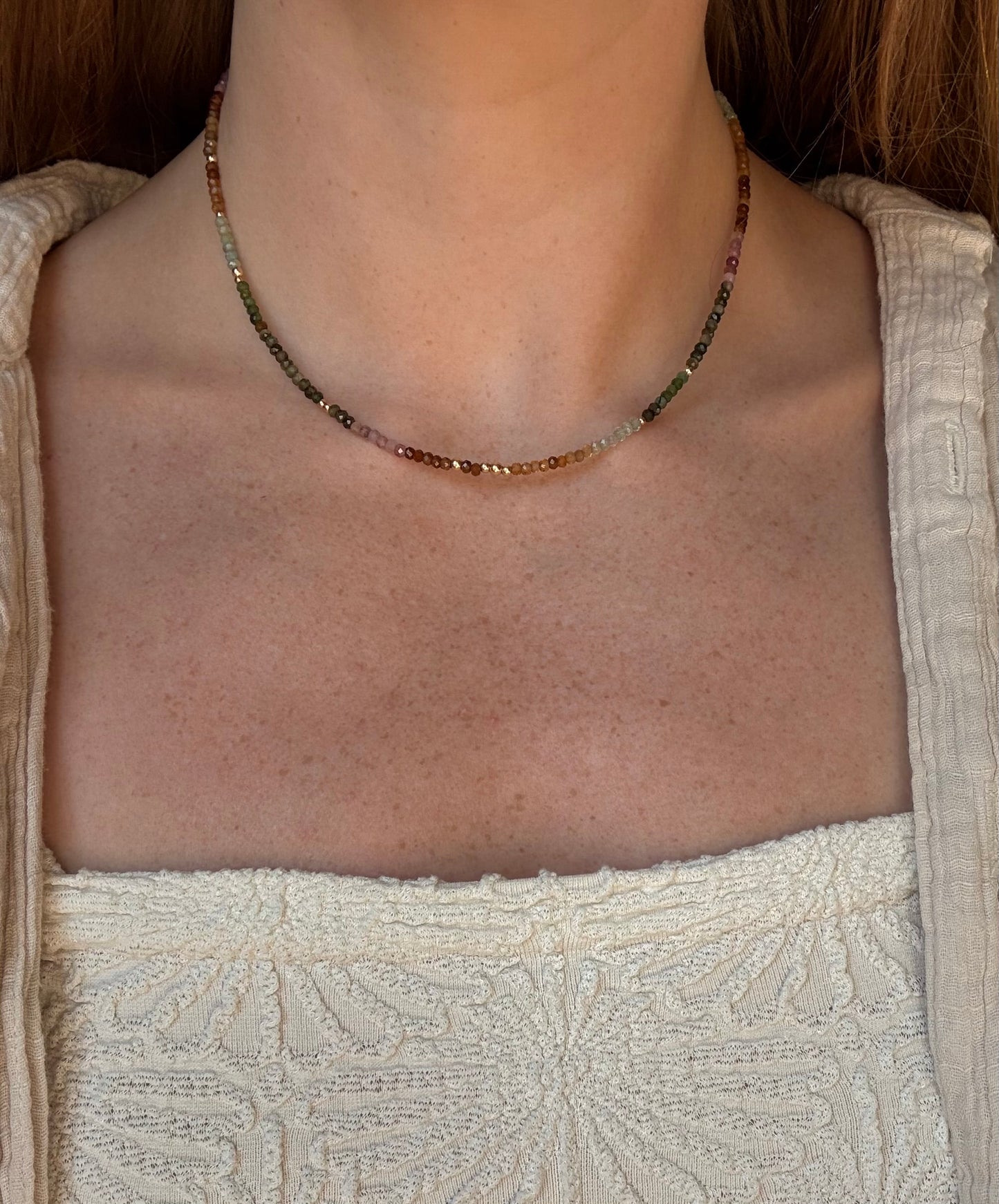 Watermelon Tourmaline Necklace