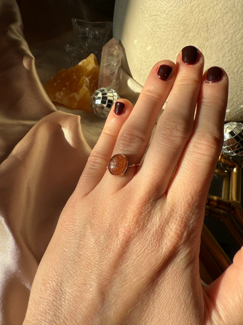 Amethyst, Opal, and Peridot Ring Size 6