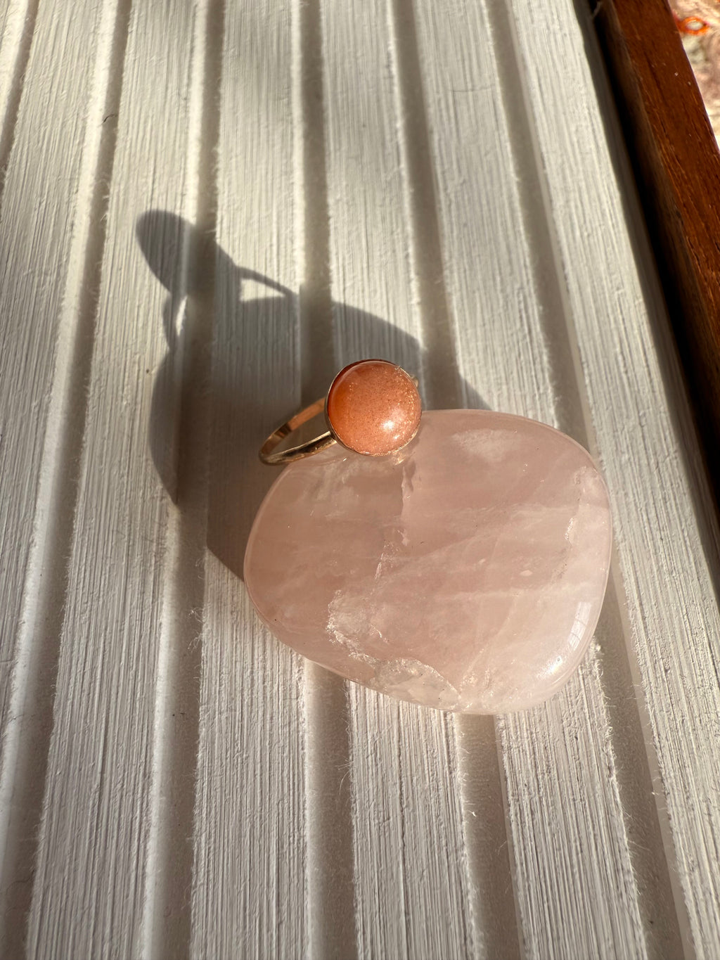 Sunstone Thin Band Ring Size 5.25