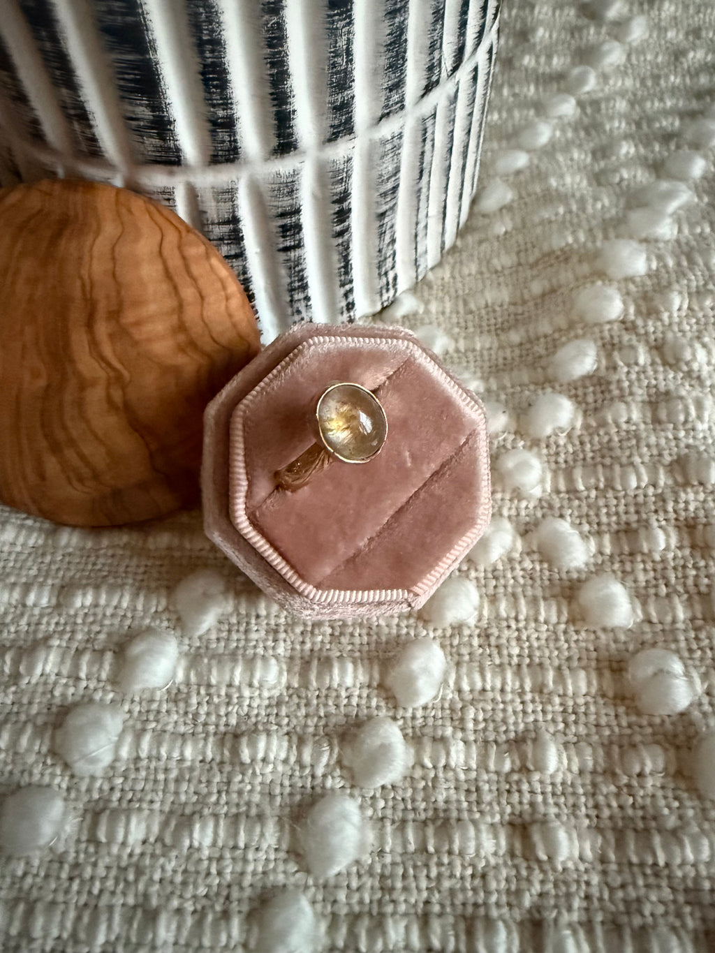 Rutilated Quartz Ring Size 6.75