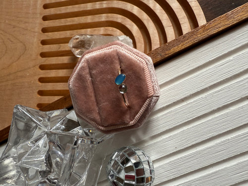 Apatite & Blue Topaz Ring Size 10