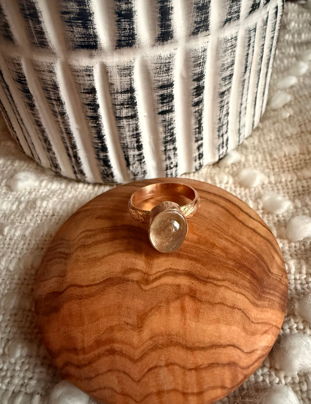 Rutilated Quartz Ring Size 6.75