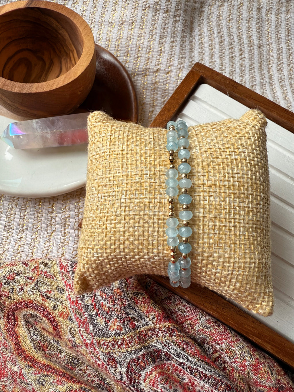 Clarifying Aquamarine Bracelets - 2 Options