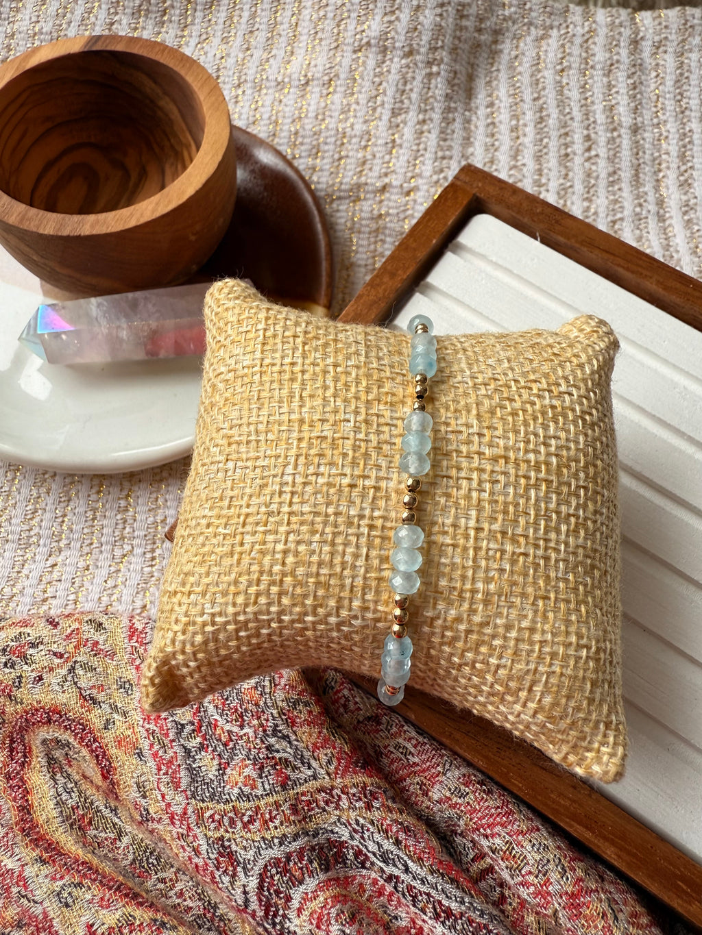 Clarifying Aquamarine Bracelets - 2 Options