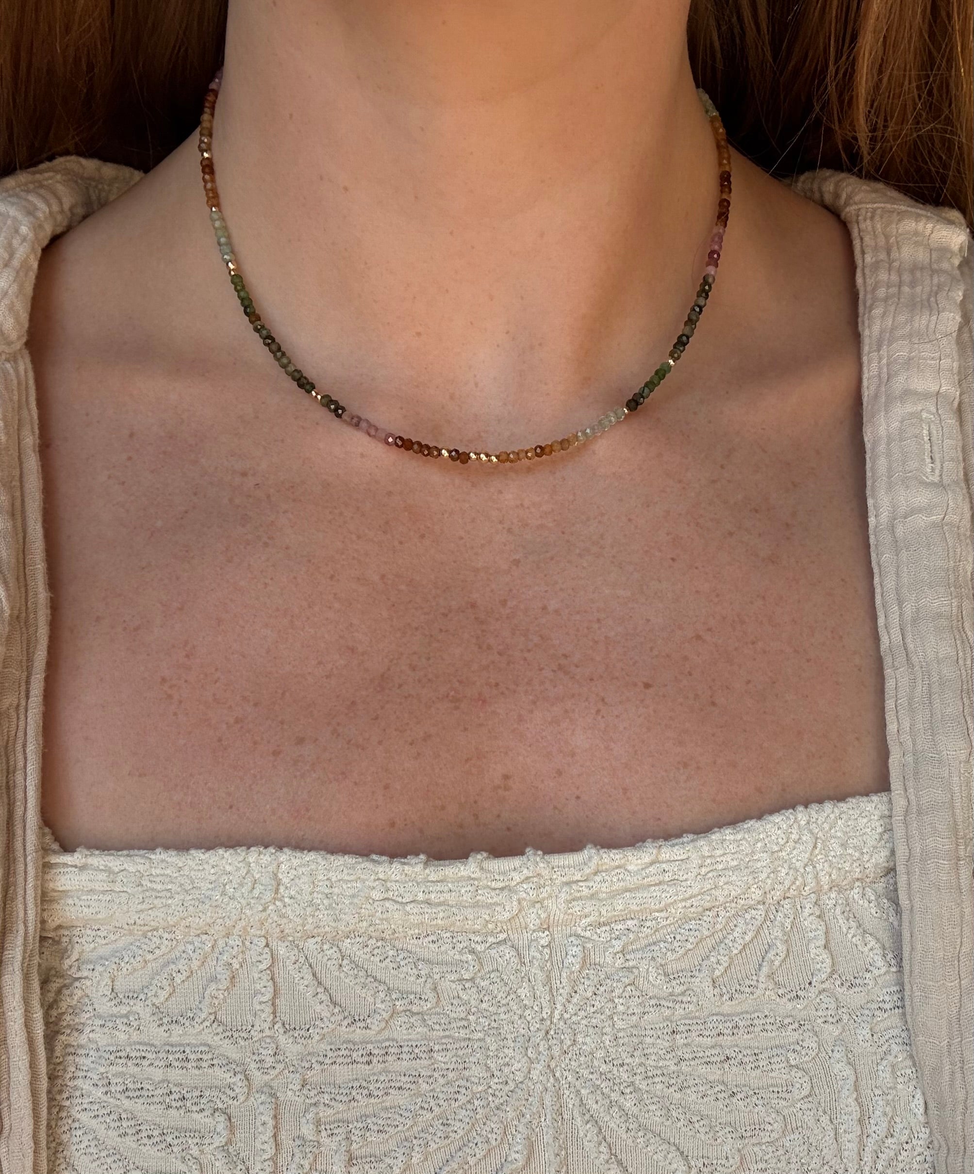 Watermelon Tourmaline Necklace